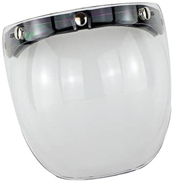 Yardwe Visiera Antiriflesso Rimovibile Per Casco Bici Protezione Antivento PC Facile Installazione Tre Fibbie Visiera Trasparente