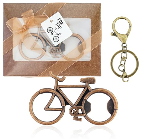 1 abridor de botellas de acero inoxidable para bicicleta, sacacorchos con llavero mosquetón, divertido regalo de cumpleaños para ciclistas, hipsters y amantes de la bicicleta, familia, amigos y