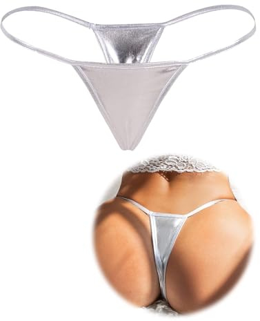 ohyeahlady Mini String Ficelle Bikini Femme Sexy Erotique Simili Cuir | Grande Taille,Maillot De Bain,Micro String Chic, String De Bain,Culotte Ouverte,Thong,slip tanga,T Back,Plage,Vacances,Fete