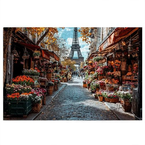 Puzzle 1500 Teile, Holzpuzzle Erwachsene mit Geschenkbox, Paris Puzzle für Erwachsene, Puzzlespiele für Die Ganze Familie, Weihnachtsdeko, Deko Wohnzimmer, Geschenke für Frauen, Landschaft Muster G-7