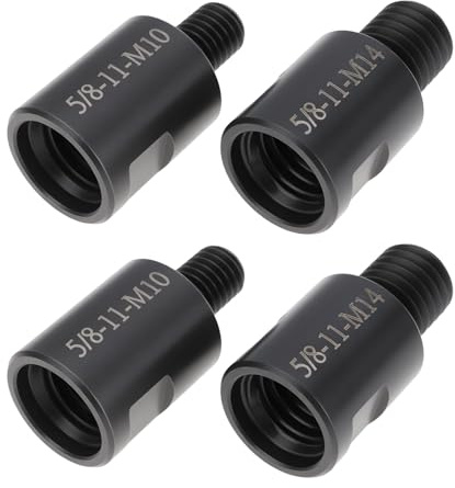 AS Axis Spindleon 4Pcs 5/8inch-11 Female to M10/M14 Male Angle Grinder Adapter for Polishing Pads Backing Plates Drill Bits
