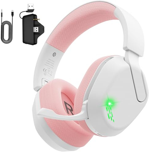 Gvyugke Gaming Headset Wireless for Xbox Series X|S, Xbox One, PS5, PS4, PC | Tri-mode with Flip-to-Mute Mic, 2.4GHz & Bluetooth 5.4 & Wired Gaming Headphones, 45H Playtime, 50mm Drivers, RGB, Over-Ear