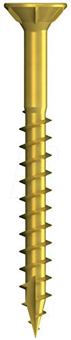 Reiser Spanplattenschrauben, 4 x 40 mm Torx, 200 Stück, Teilgewinde, gelb verzinkt, 3940