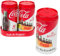 Coca-Cola Metall-Shaker Salz- und Pfefferstreuer Set, Zinnmetall, 10,2 cm hoch, 3,8 cm Durchmesser, geprägtes Logo