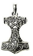 Thors Hammer - Kettenanhänger versilbert