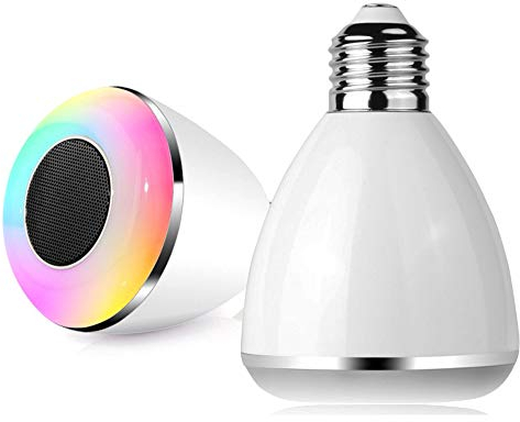 SPEQ LED Leuchte Lampe mit Lautsprecher Wecker Birne mit App E27 E14