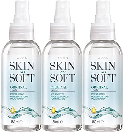 Skin so Soft Original Dry Oil Spray mit Jojoba, 150 ml, 3 Stück