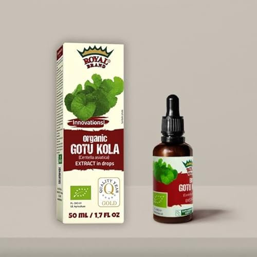 Gotu Kola Organic - Extract in Drops / 50 ml / 1.67 fl oz / Glass Bottle for Better Quality.