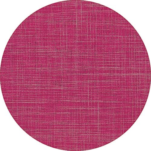 d-c-fix Wachstuch Leinen Look RUND OVAL Farbe & Größe wählbar Rund ca. 140 cm Pink abwaschbare Tischdecke