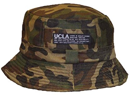 UCLA Doppellagiger, wendbarer Sonnenhut aus weicher Baumwolle, Camouflage, grün, One Size