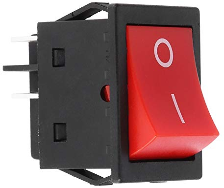 Interruptor basculante de máquina – 30 A soldador de 4 pines tipo barco ON/OFF interruptor de uso industrial (tamaño: 1 unidad)