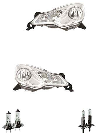 EISENFELS Bundle Set 70771211 Scheinwerfer rechts & links + Leuchtmittel H7 Classic + H1 Classic kompatibel mit C3 II SC_