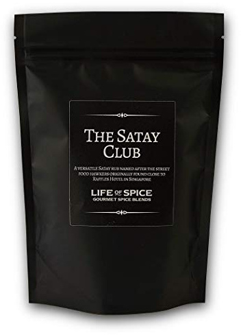 Life of Spice The Satay Club Satay Seasoning, Large Pack (175g) | All Purpose Sizzling rub, For Meat, Fish and Veg, With Recipe Card, Garlic, Coriander, Turmeric and Lemongrass