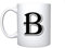 iTRONiK Alphabet Mug Letter Mugs Initial Coffee Cup Birthday Fathers Day (B)