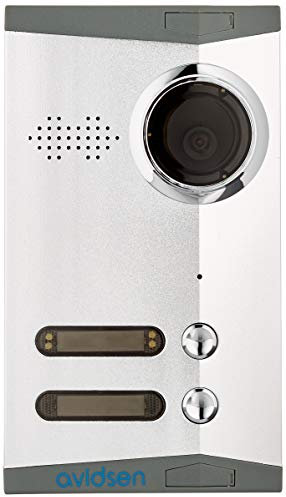 Avidsen - Caméra vidéo d'extérieur 2 Boutons, Badge nominatif rétroéclairé, LED infrarouges pour la Vision Nocturne, Câblage à 4 Fils - 102807