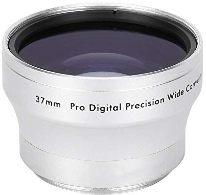 Obiettivo Aggiuntivo con Ingrandimento 0,45X - Obiettivo Grandangolare per Fotocamera - Lega di Alluminio + Vetro Ottico - con Custodia per Obiettivo - per Obiettivi per Fotocamera da 37 mm