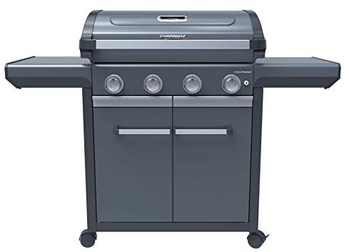 Campingaz Gasgrill 4 Series Premium, BBQ Gas-Grillwagen, 4-Brenner aus Edelstahl mit 13.6 kW, Deckel, Thermometer, InstaClean Aqua, Culinary Modular System, Außenküche
