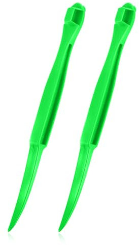 Orange Peeler Citrus Peel Cutter - Plastic Fruit Slicer Lemon Opener Remover - Fruit & Vegetable Tools - Kitchen Accessories Cooking Knife Gadget - Green, 2 Pack