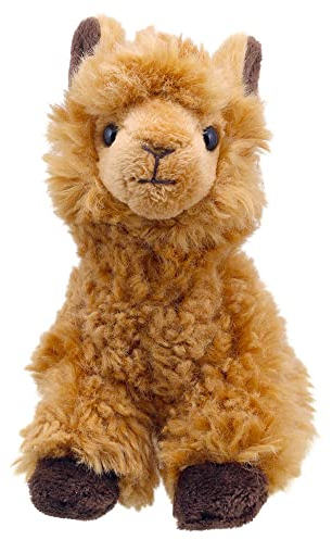 Wilberry Mini Alpaka - Weiches Plüsch Stofftier Bauernhoftier Spielzeug mit lockigem Fell - Uni Kuscheliges fantasievolles Spielen - 16cm