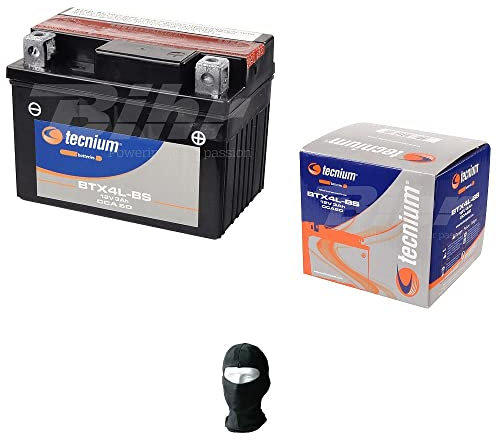 Compatible avec Kawasaki KLX 110 2010 A 2013 Batterie TECNIUM YTX4L-BS 3 AMP 12 Volts Batteries PRÊTES pour Usage SPÉCIFIQUE Moto Scooter 113X70X85MM
