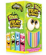 Joygum Johny Bee Sour Fruits Straws, 250 Cannucce al gusto frutta : mela verde, fragola, mirtillo, cola