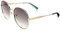 LONGCHAMP Damen LO161S Sonnenbrille, GOLD/GRADIENT GREEN, 59
