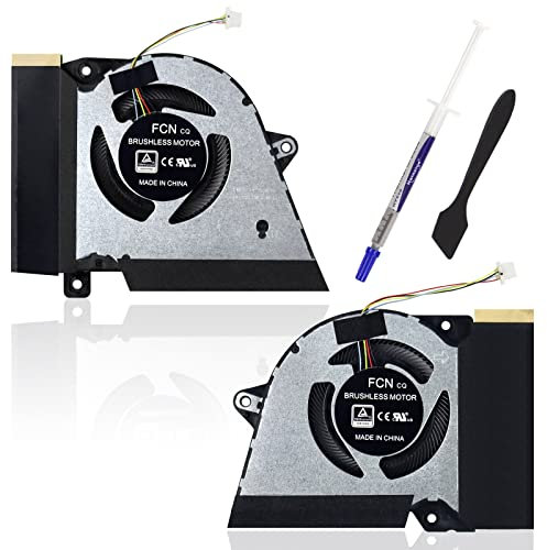 Lot de 2 ventilateurs de rechange pour ordinateur portable ASUS Rog Zephyrus G14 GA401 GA401I GA401IV GA401IU GA401IH GA401II DFSCK22105182H FMBB DFSCK22115181H FMBC 12 V 1 A Outils de réparation