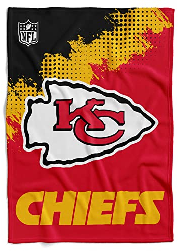 Kansas City Chiefs NFL Flanell Decke Kuscheldecke Fleecedecke Steppdecke Velourdecke ** Throw Corner ** in 150 x 200 cm