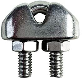 Edelstahl Drahtseilklemmen Bügelklemmen Seilklemmen V4A AISI 316 Drahtseil Bügelform (5mm - 10 Stück)