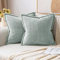 MIULEE 2er Set Kordsamt Kissenbezüge Samtkissen Weich Dekokissen Dekorativ Kissenbezug Modern Kissenhülle Sofakissen Zierkissen Couchkissen für Wohnzimmer Schlafzimmer Grau Grün 50x50 cm