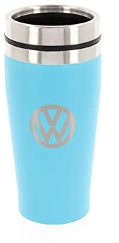 BRISA VW Collection - Gobelet Isolant en Acier Inoxydable à Double paroi avec Design du Logo VW (450 ML/Turquoise)