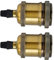 jerss Vintage-Lampenfassung, Schraub-Lampenfassung, E26, Beleuchtungszubehör mit E27-Aluminium, Antik, 2 Stück, Retro für Lampenfassung, Montageschraube, Halterung, Poster-Lampen-Sets