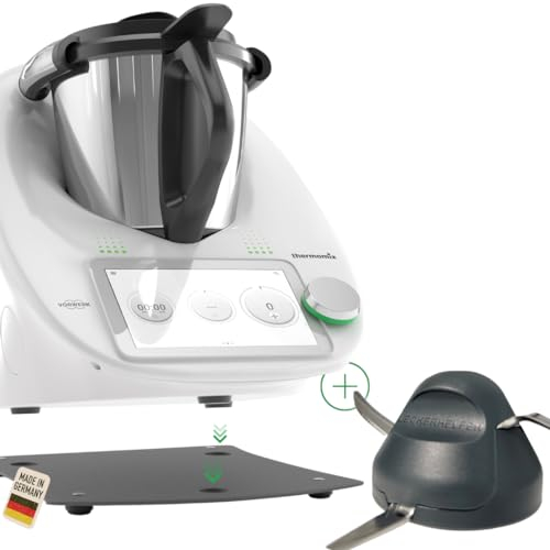 TeigPRO – passend für den Thermomix, Teig Pro Messer Dreckschutz, schützt den Thermomix TM6, TM5 Messer vor Teigresten und Schmutz (Gleitbrett Anthrazit-grau + Teigpro)