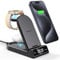 SwanScout 702A Wireless Charger Station for iPhone 16, 4 in 1 Wireless Charging Stand for iPhone 15 14 13 12 Pro Max, Watch Charger for iWatch 9/Ultra/SE/8/7/6/5/4/3/Air pods Pro 4