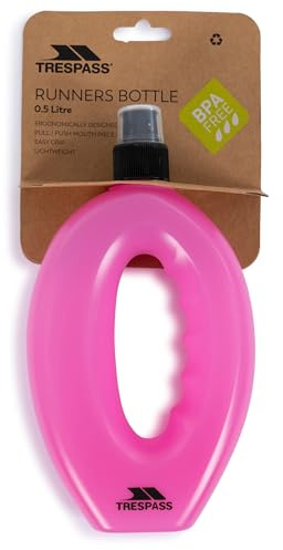 Trespass Running Water Bottle 350ml Handheld Gym Water Bottle Sports Cap Lid