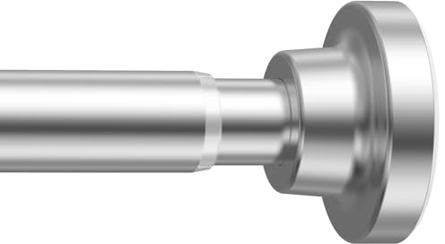 AIZESI Silberfarbene Duschvorhangstange, 91,4-160,2 cm, verstellbare Federspannstange für Badezimmer, rutschfeste Spannstange, ausziehbar, ohne Bohren, Spannstange aus Edelstahl.