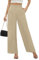 BEIGAI Damen Hosen Elegant Lose Lounge Weite Hose Outdoor Jogpants Trainingshose Culottes Yogahose mit Taschen,Hell Aprikose,S