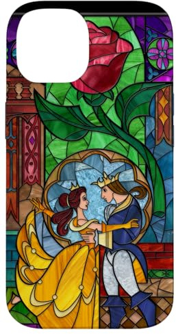 Disney Beauty and the Beast Belle and Prince Stained Glass Case for iPhone 14