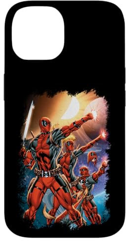 iPhone 14 Marvel Deadpool Family Space Squad Distressed Comic Art Case