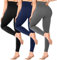 SINOPHANT 3er Pack Leggings Damen High Waist, Blickdicht Schwarze Leggings für Gym Yoga Sport, Schwarz/Schwarzblau/Grau, L-XL
