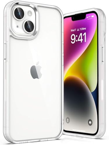 ULAK for iPhone 13 Case Clear, [Anti-Yellow] Heavy Duty Protection Transparent Shockproof Rugged Cover Soft TPU Hard Bumper Safe Grip Protective Light Cover for iPhone 13 6.1 - Clear Frosted