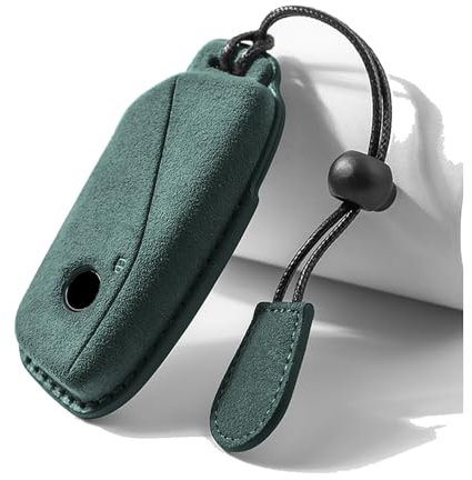 ontto Coque de clé de voiture en cuir pour BMW X7 M Sport 223i M Sport Active iX40 IX50 xDriveToure 7 Series G07 IX XM I7, a-vert, 4 buttons