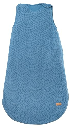 roba Babyschlafsack Seashells Indigo 90 cm - Ganzjahres Kinderschlafsack aus Bio Baumwolle - Musselin GOTS & OEKO-TEX Standard 100 zertifiziert - Blau