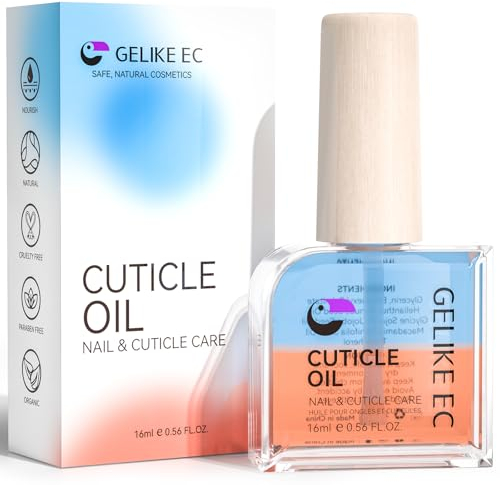 Gelike ec Cuticle Oil Nail: Pflege für Nägel & Nagelhaut Nagelöl für Nagelpflege Mit Bio-Ölen & Vitamin E Vegan Glättet und Stärkt Nährende Nägel 16ml Pfirsich