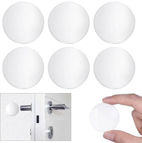 Coptiner Wall Protector Set,6PCS Transparent Strongest Wall Door Handle Stopper Set,Guard Door Bumper Wall Protector,Door Handle Knob Bumper,Quiet Wall Protector for Door Handle,4cm