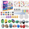 Steine Bemalen Set Kinder - 16 Stück Steine zum Basteln Set(10 Leuchtende Steine + 6 Echte Steine), Kreativ Steinmalerei Set, Bastelset Steine Bemalen Spielzeug Geschenke für Mädchen Jungen 3-12 Jahre