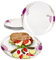 MamboCat Viola Lot de 6 Assiettes Plates, Assiettes Service de Table, Ø 27,2 cm, Assiettes en Porcelaine avec Décor Floral pour 6 Personnes, Grandes Assiettes pour Repas Principaux, Barbecue, etc.