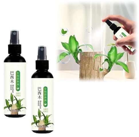 Brazil Lucky Wood,Magical Sprouting Lucky Bamboo Wood,Basimu spezifische Nährstofflösung für den hydroponischen Anbau von Basimu Pflanzen, einfach anzubauen 100ml (2 Stück)