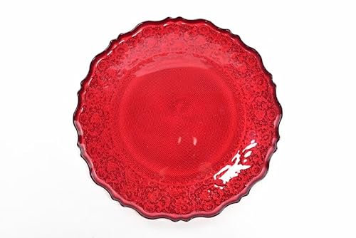 L.VETRO CAMPIGLIO ROSSO PIATTO 28cm