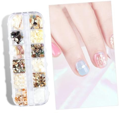 LALADEFIEE Naturale Decorazione Pietre Unghie Finte Unghie Finte Adesivi Per Unghie Decorazioni Per Unghie Per Arte Del Falso Manicure Artigianato Pietra Nail Art Strass